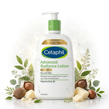 Cetaphil Advanced Radiance Shea Butter Lotion Dry, Dull Skin Vitamin B3&B5 591ml