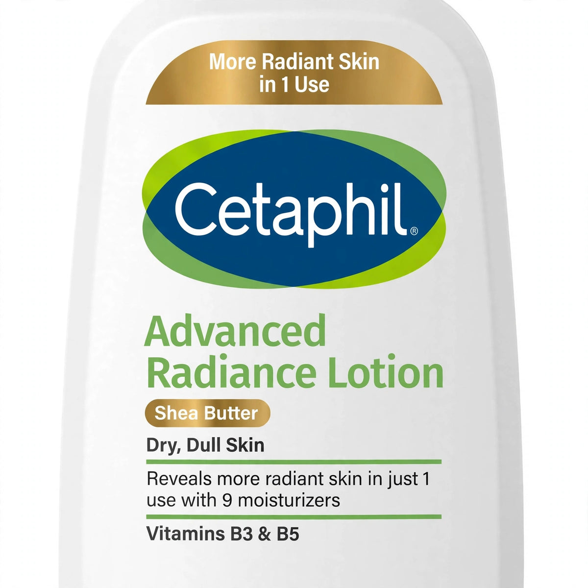 Cetaphil Advanced Radiance Shea Butter Lotion Dry, Dull Skin Vitamin B3&B5 591ml