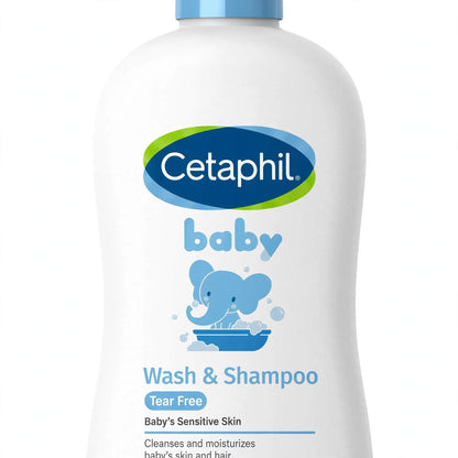 Cetaphil Baby Wash & Shampoo Tear Free for Baby's Sensitive Skin, 399ml
