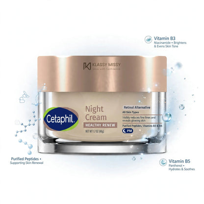 Cetaphil Healthy Renew Retinol Alternative Vitamin B3 & B5 Night Cream, 48g