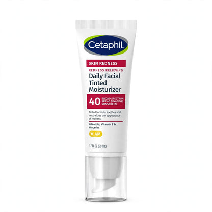 Cetaphil Skin Redness Relieving Daily Facial Tinted Moisturizer Sunscreen SPF40, 50ml