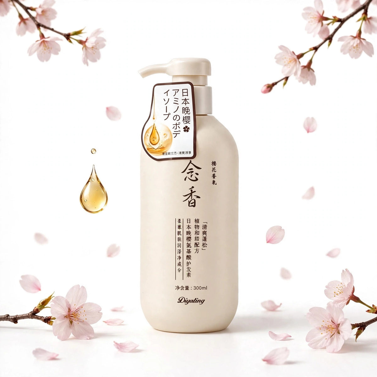 Diyating Sakura Japanese Cherry Blossom Amino Acid Hair Conditioner 300 ML