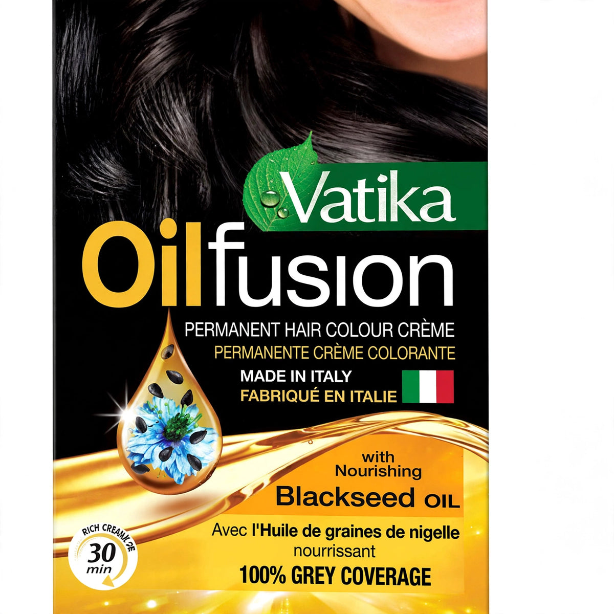 Vatika oilfusion 2.0 natural black noir naturel