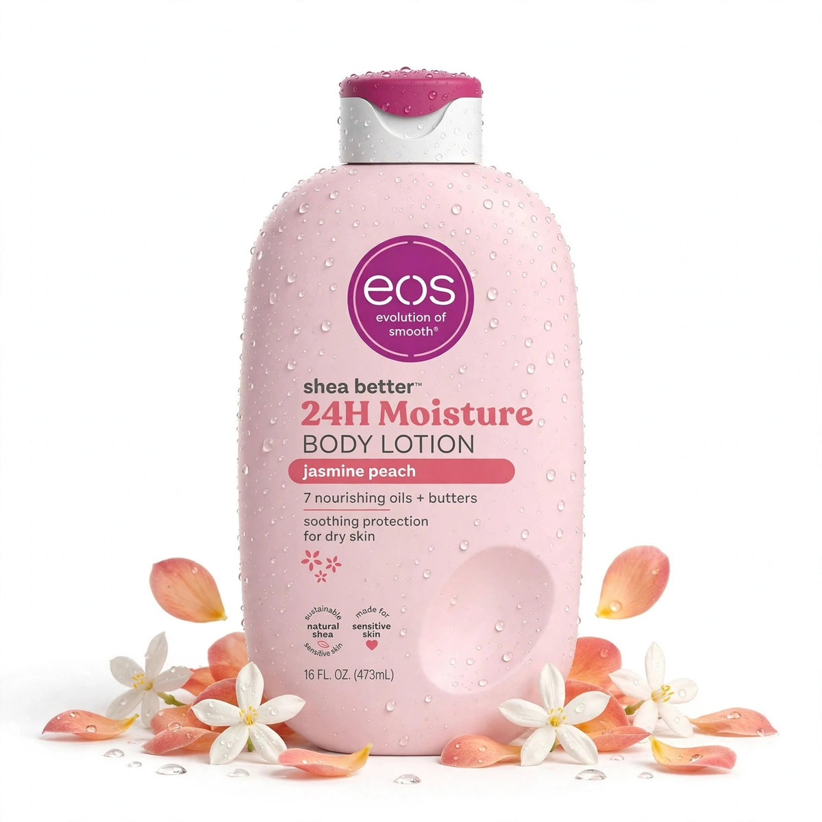 eos Shea Better 24H Moisture Body Lotion Jasmine Peach 473ml