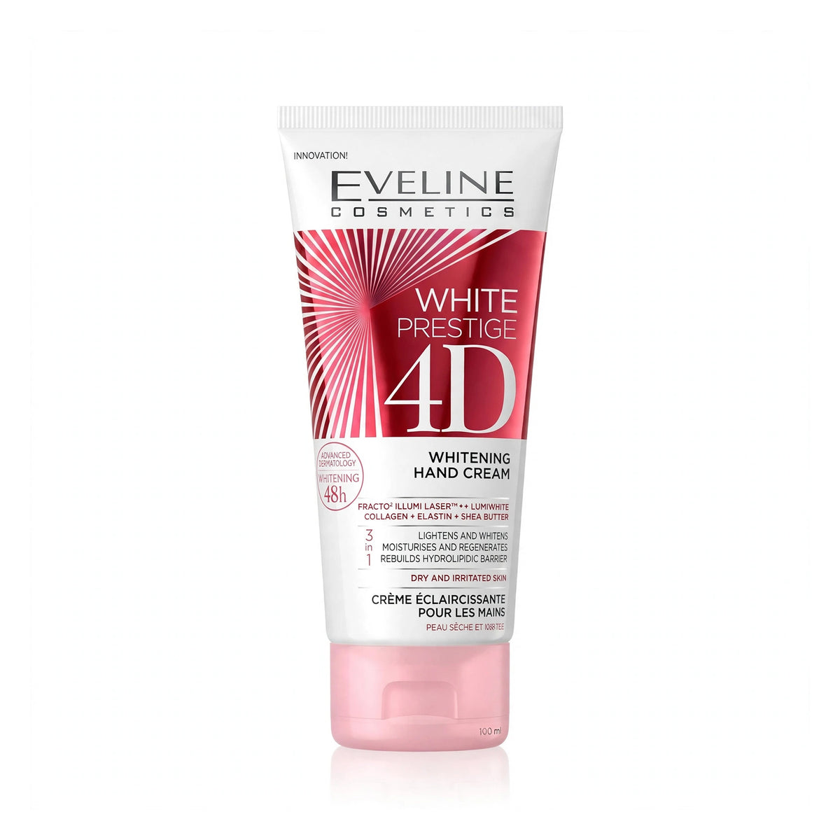 Eveline Cosmetics White Prestige 4D 3in1 Nourishing, Regenerating & Whitening Hand Cream, 100ml