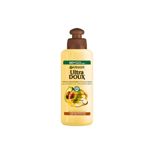Garnier Ultra Doux Intense Nutrition Leave-In Cream With Avocado Oil & Shea Butter For Very Dry Or Frizzy Hair, 200Ml
