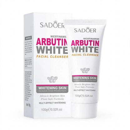 Sadoer Whitening Skin Nicotinamide Arbutin White Facial Cleanser, 100g