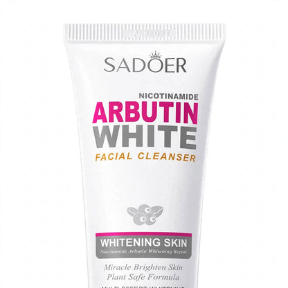 Sadoer Whitening Skin Nicotinamide Arbutin White Facial Cleanser, 100g