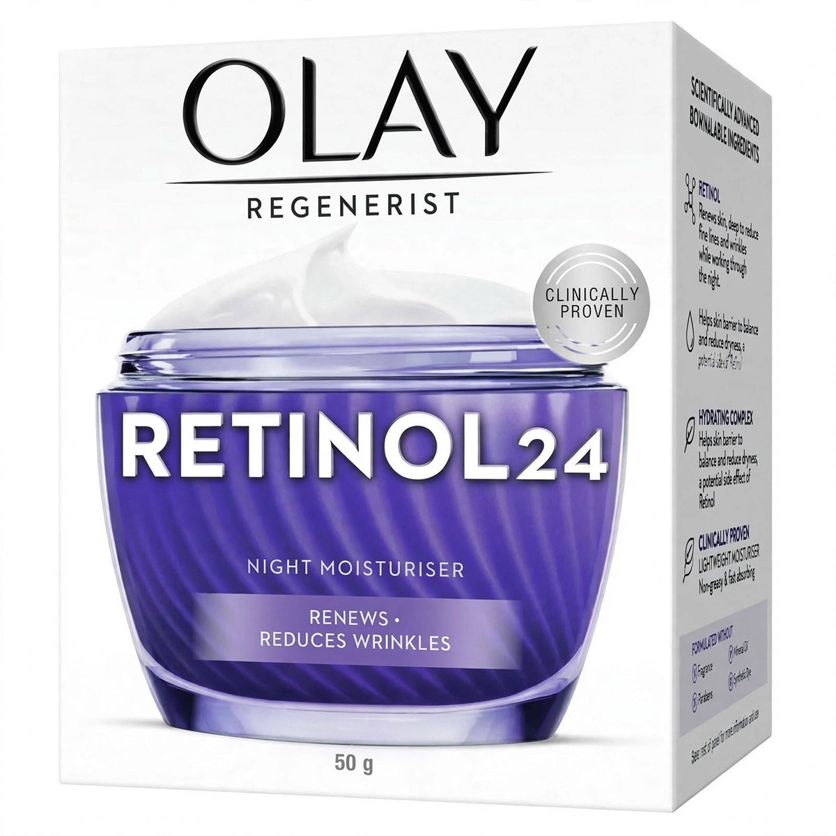 Olay Regenerist Retinol 24 Night Moisturiser 50G