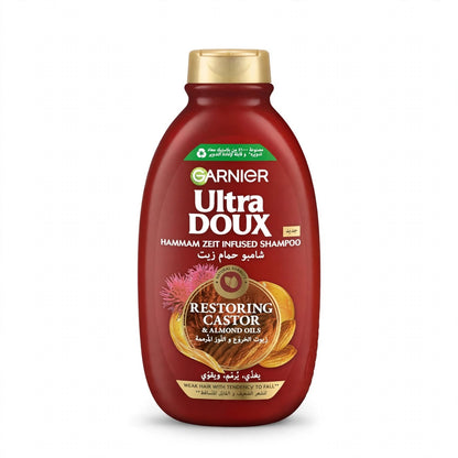 Garnier Ultra Doux Hammam Zeit Infused Shampoo with Restoring Castor & Almond Oils 400 ML