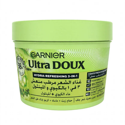 Garnier Ultra Doux Hydra-Refreshing 3-in-1 Hair Food Kiwi Water & Menthol 390 ml