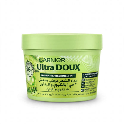 Garnier Ultra Doux Hydra-Refreshing 3-in-1 Hair Food Kiwi Water & Menthol 390 ml