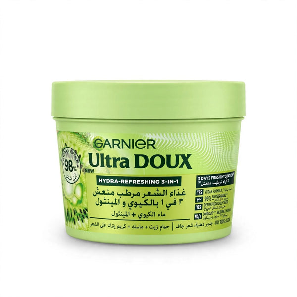 Garnier Ultra Doux Hydra-Refreshing 3-in-1 Hair Food Kiwi Water & Menthol 390 ml