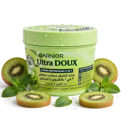 Garnier Ultra Doux Hydra-Refreshing 3-in-1 Hair Food Kiwi Water & Menthol 390 ml