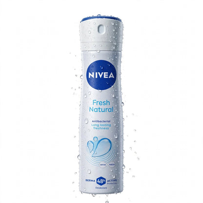 NIVEA  NATURAL FRESH  ANTIBACTERIAL LONG LASTING FRESHNESS DEODORANT SPRAY 150 ML