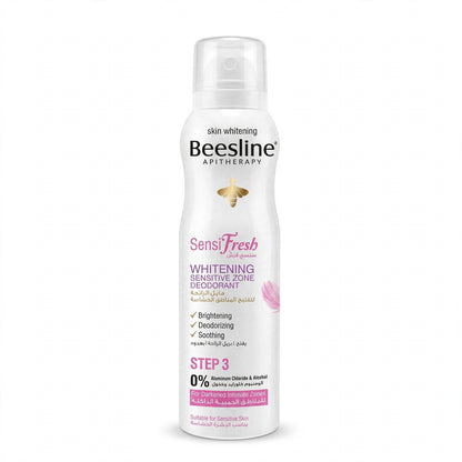 BEESLINE APITHERAPY SENSI FRESH WHITENING SENSITIVE ZONE DEODORANT SPRAY 150 ML