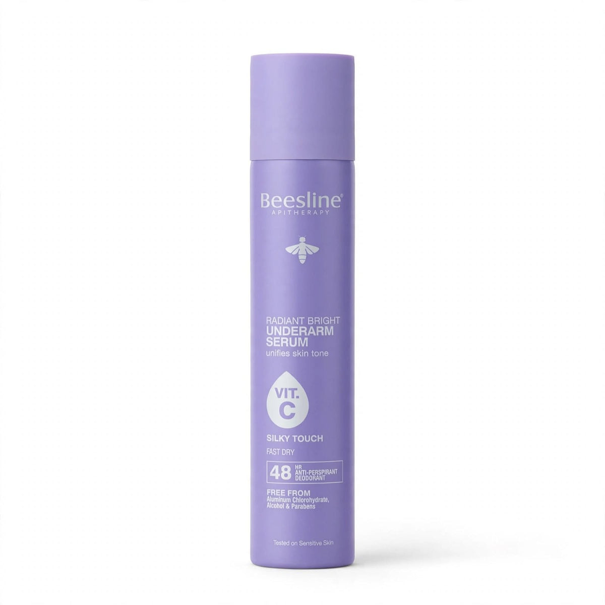 Beesline apitherappy  Radiant Bright  Underarm Serum 48H Antiperspirant Deodorant Spray With Vitamin C For Sensitive Skin, 150Ml