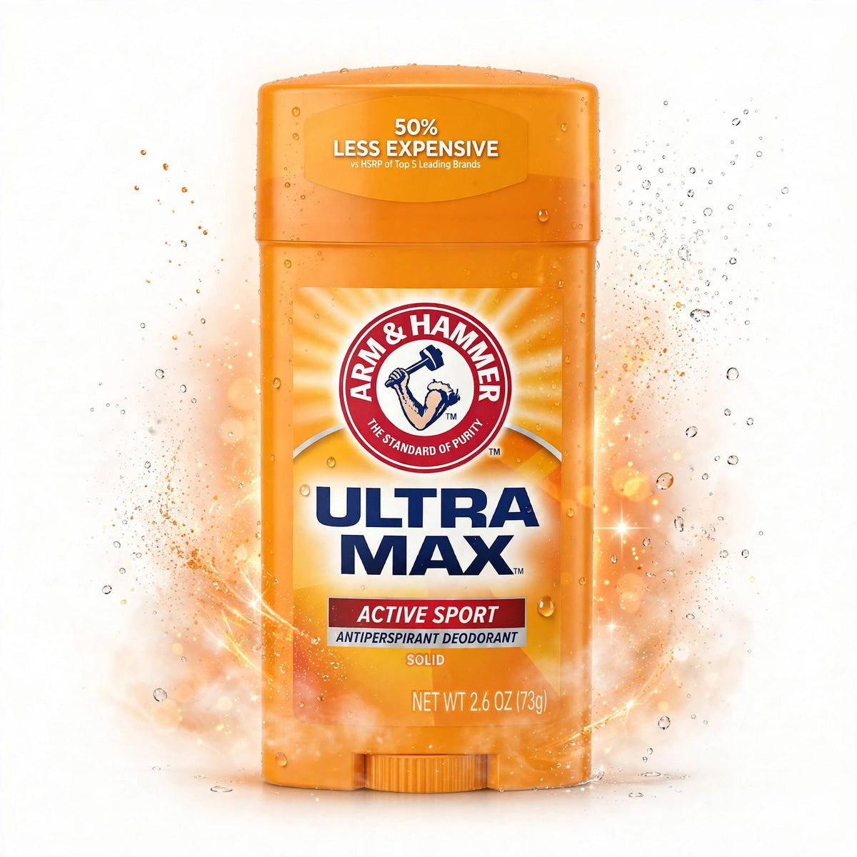 Arm & Hammer Ultra Max Active Sport Antiperspirant Deodorant Solid , 73G