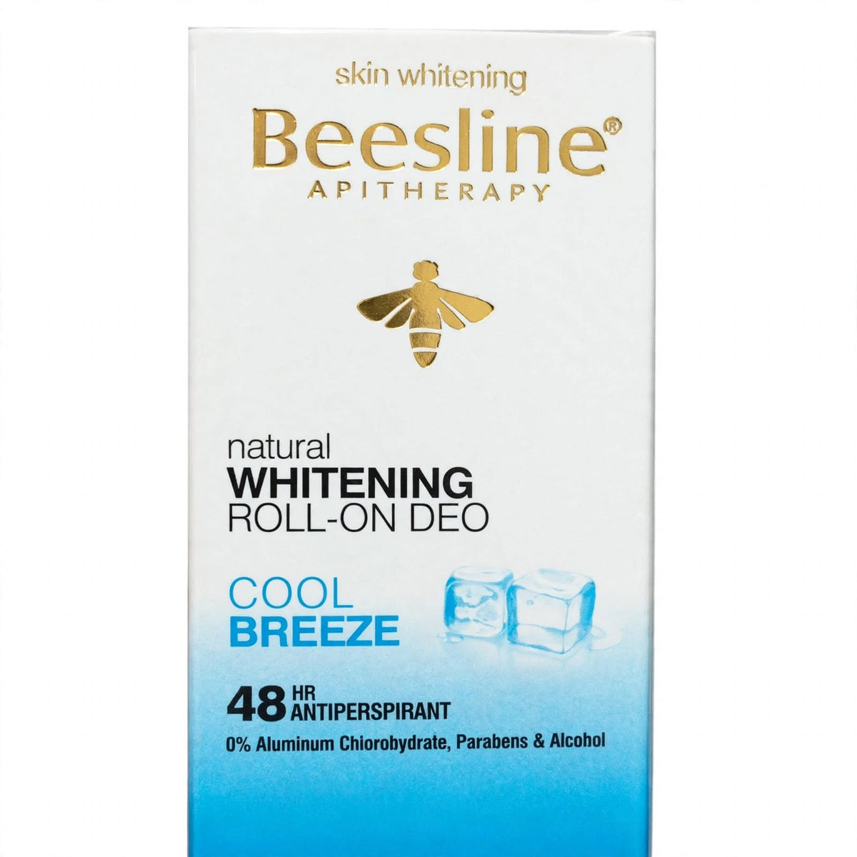 BEESLINE APITHERAPY NATURTAL WHITENING ROLL -ON DEO COOL BREEZE 4 IN 1 FORMULA 50 ML