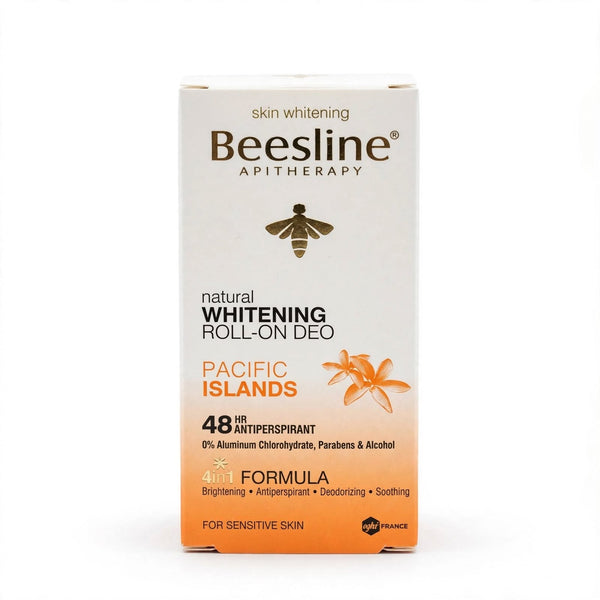 BEESLINE APITHERAPY NATURTAL WHITENING ROLL -ON DEO PACIFIC ISLANDS 4 IN 1 FORMULA 50 ML