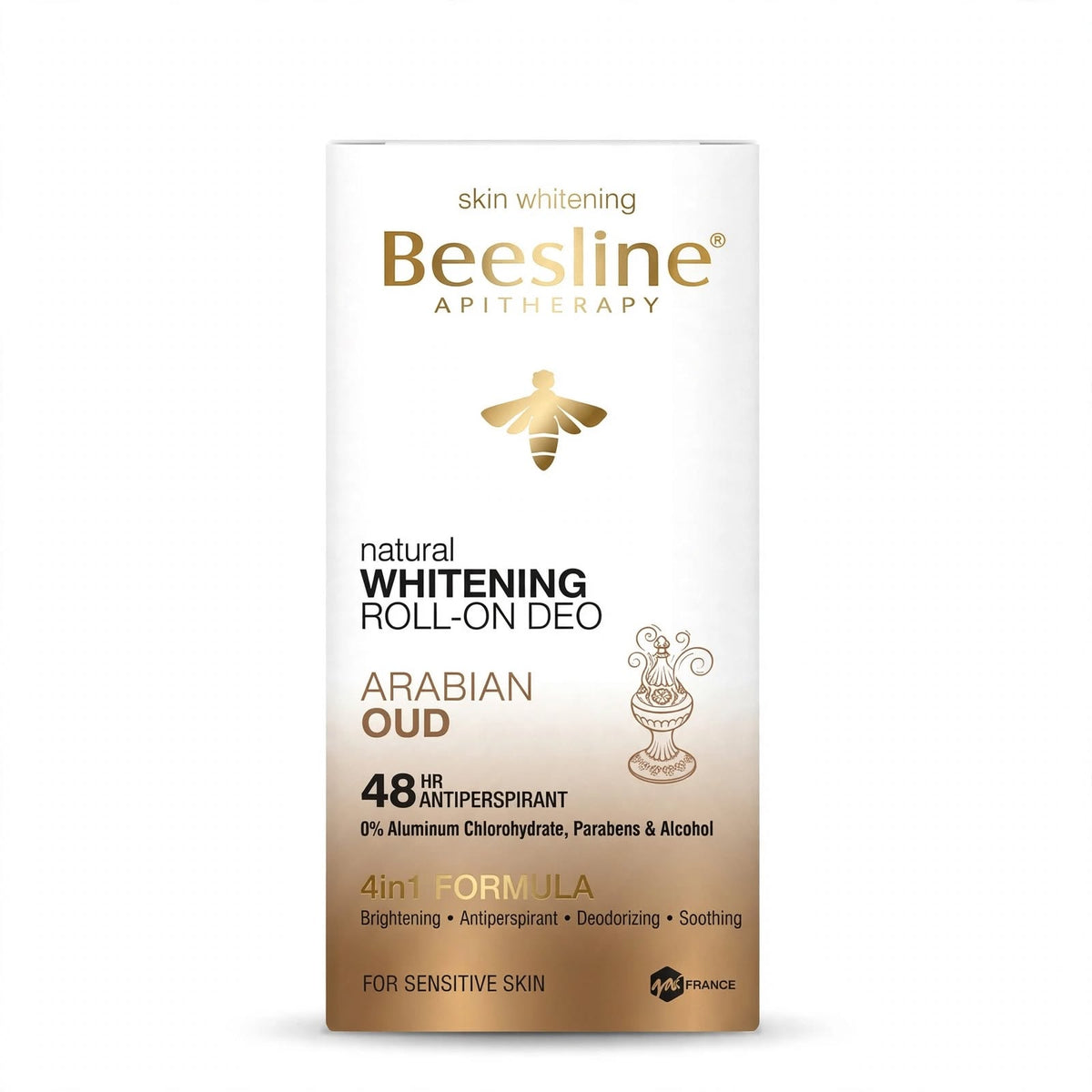 BEESLINE APITHERAPY NATURTAL WHITENING ROLL -ON DEO ARABIAN OUD 4 IN 1 FORMULA 50 ML