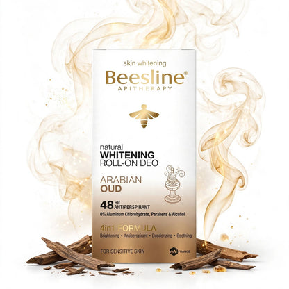 BEESLINE APITHERAPY NATURTAL WHITENING ROLL -ON DEO ARABIAN OUD 4 IN 1 FORMULA 50 ML