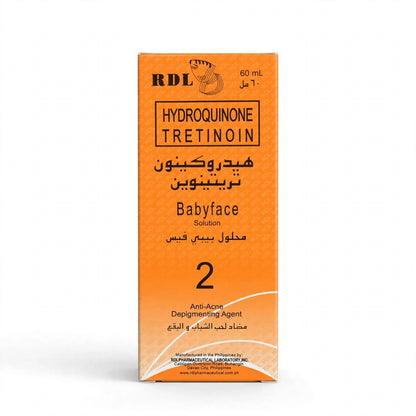RDL HYDROQUINONE TRETINOIN BABY FACE 2 ANTI -ACNE DEPIGMENTING AGENT 60  ML