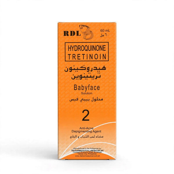 RDL HYDROQUINONE TRETINOIN BABY FACE 2 ANTI -ACNE DEPIGMENTING AGENT 60  ML