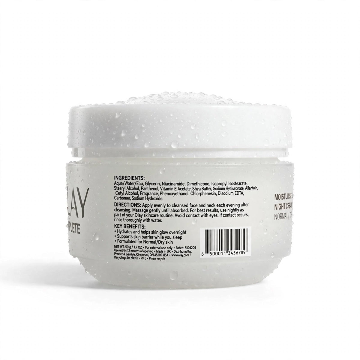 Olay Complete Moisturise & Glow Night Cream Normal to Dry Skin 50ml