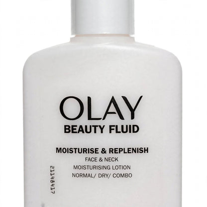 Olay Beauty Fluid Moisturise & Replenish Face & Neck Moisturising Lotion 100ml