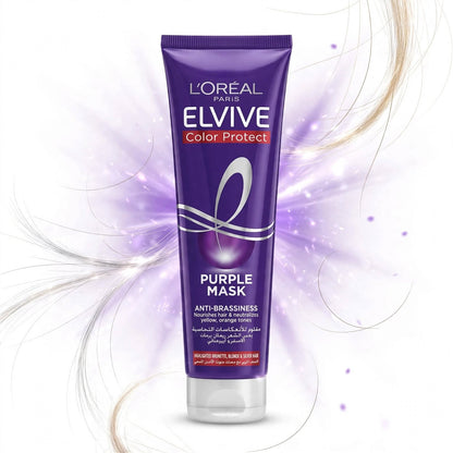 loreal Elvive Color Protect Purple Mask  Anti - Brassiness 150ml