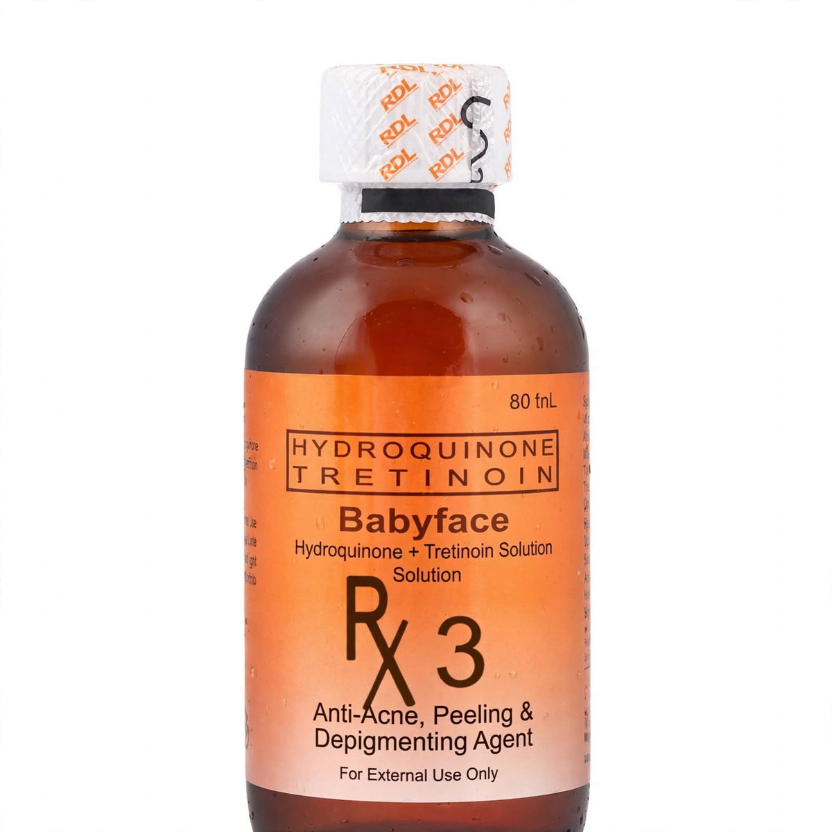 RDL HYDROQUINONE TRETINOIN BABY FACE RX 3 ANTI -ACNE DEPIGMENTING AGENT 60  ML