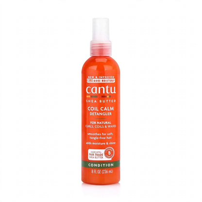 Cantu Shea Butter Coil Calm Detanger  Detangling For Natural Curls, Coils, Waves Smoothing & Moisture Condition 237Ml