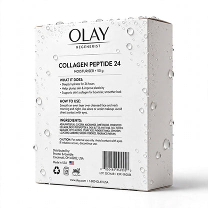 Olay Regenerist Collagen Peptide 24 Moisturise Plums Bouncy Skin 50G