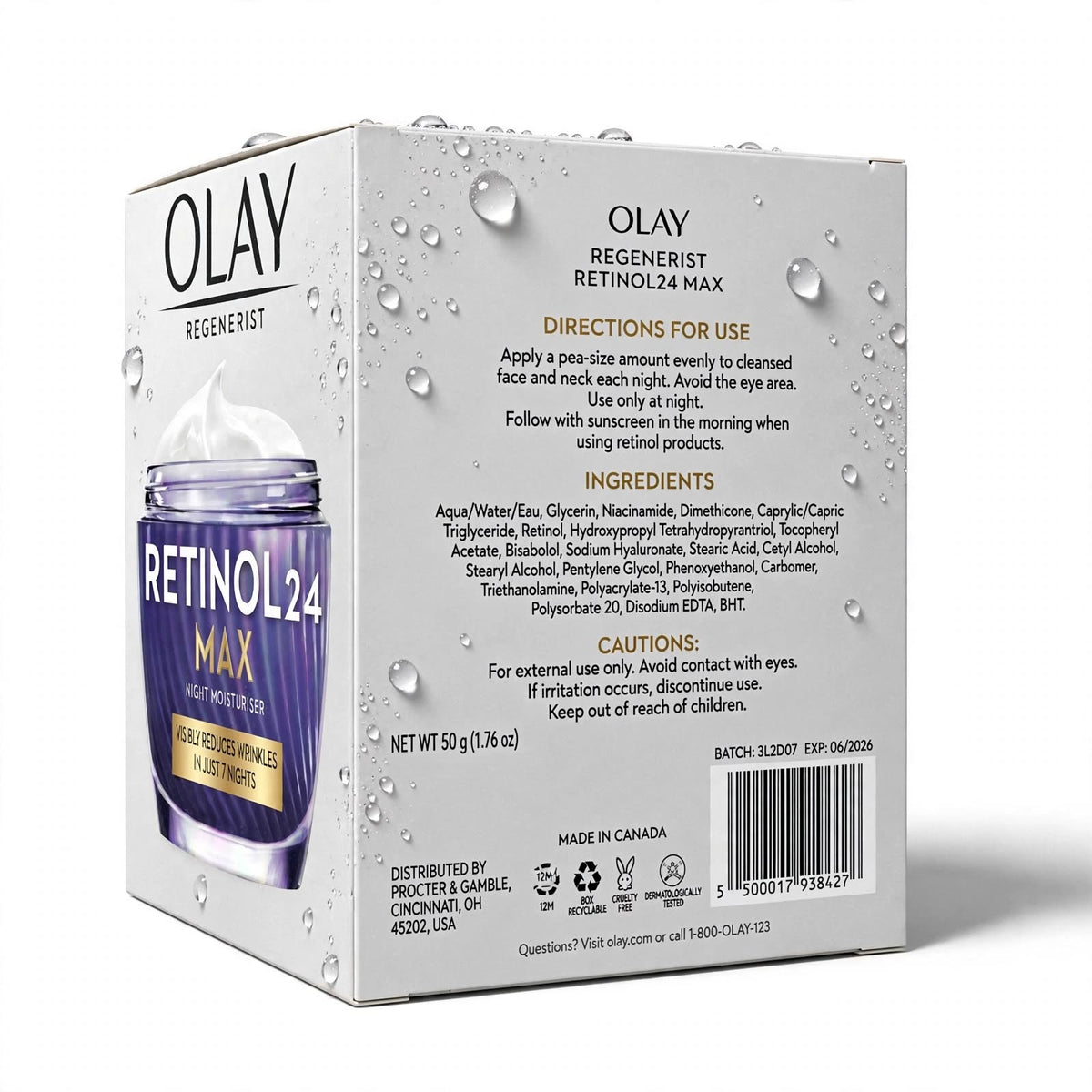 Olay Regenerist Retinol 24 Max Night Moisturiser 50G