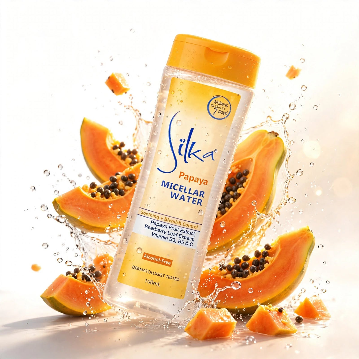 Silka Papaya Face Micellar Water, 100Ml