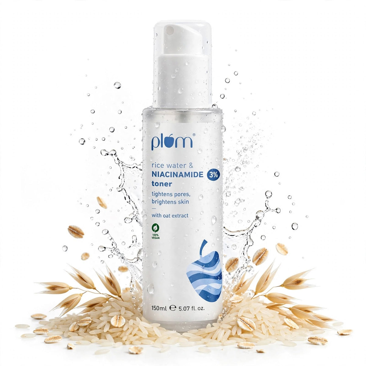 Plum Rice Water & Niacinamide  3% Toner 150Ml