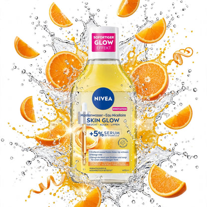 Nivea Micellar Water Brightening Face -Eyes + 5% Serum Makeup Remover, 400Ml