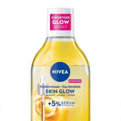 Nivea Micellar Water Brightening Face -Eyes + 5% Serum Makeup Remover, 400Ml