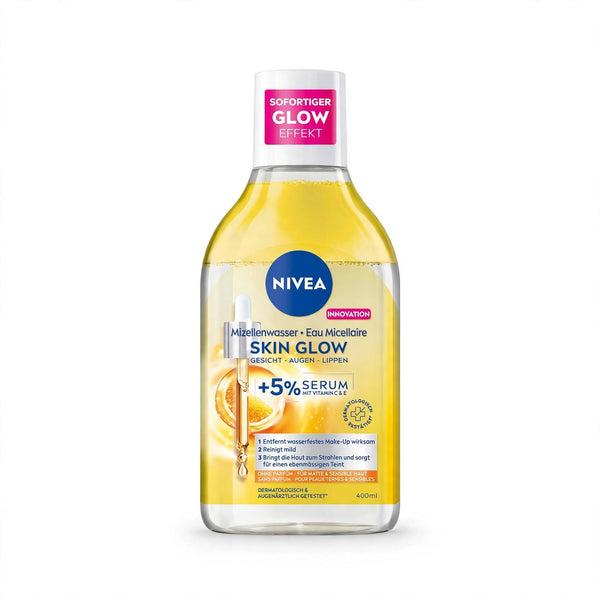 Nivea Micellar Water Brightening Face -Eyes + 5% Serum Makeup Remover, 400Ml