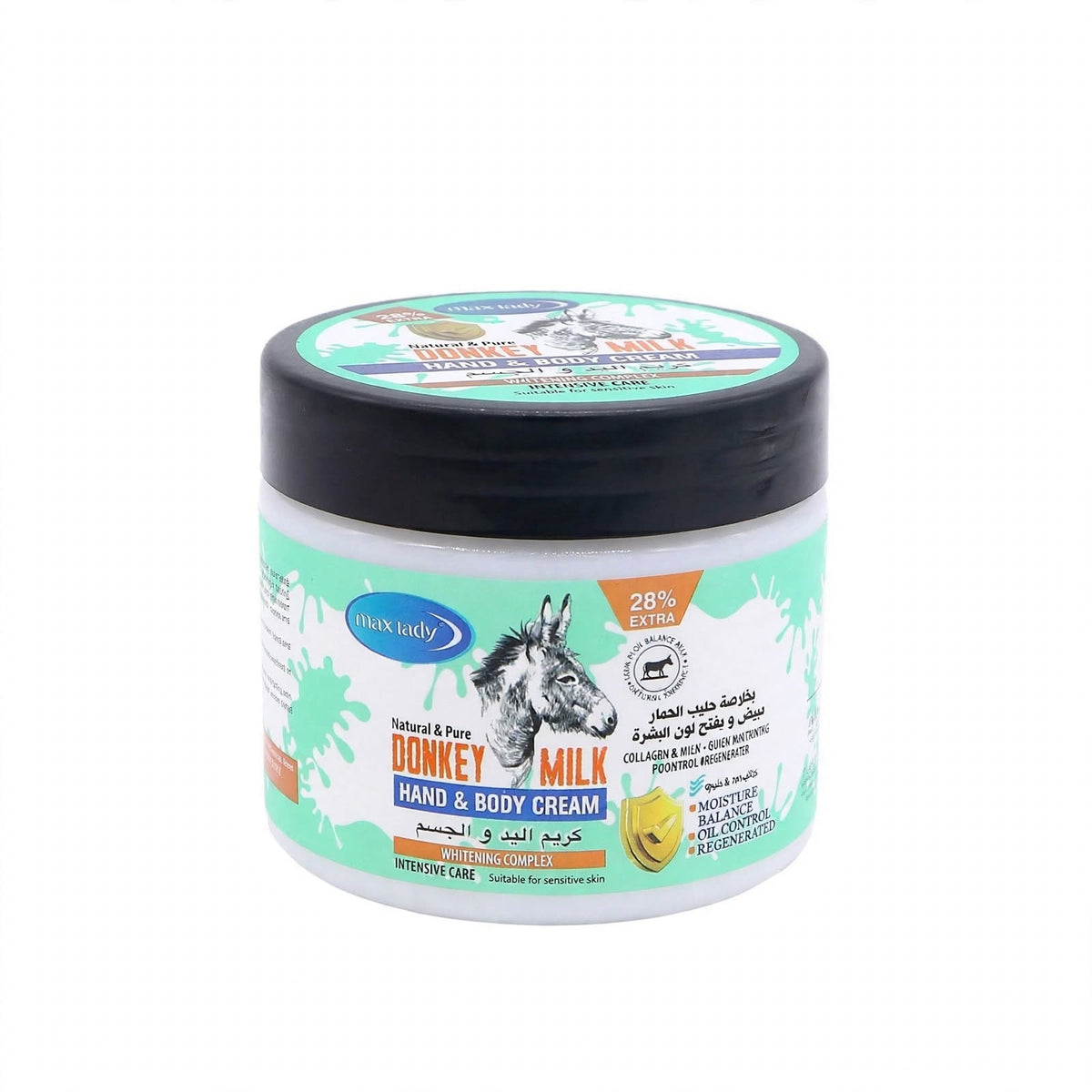 Max Lady Donkey Milk Hand & Body Cream Whitening Complex 360Ml