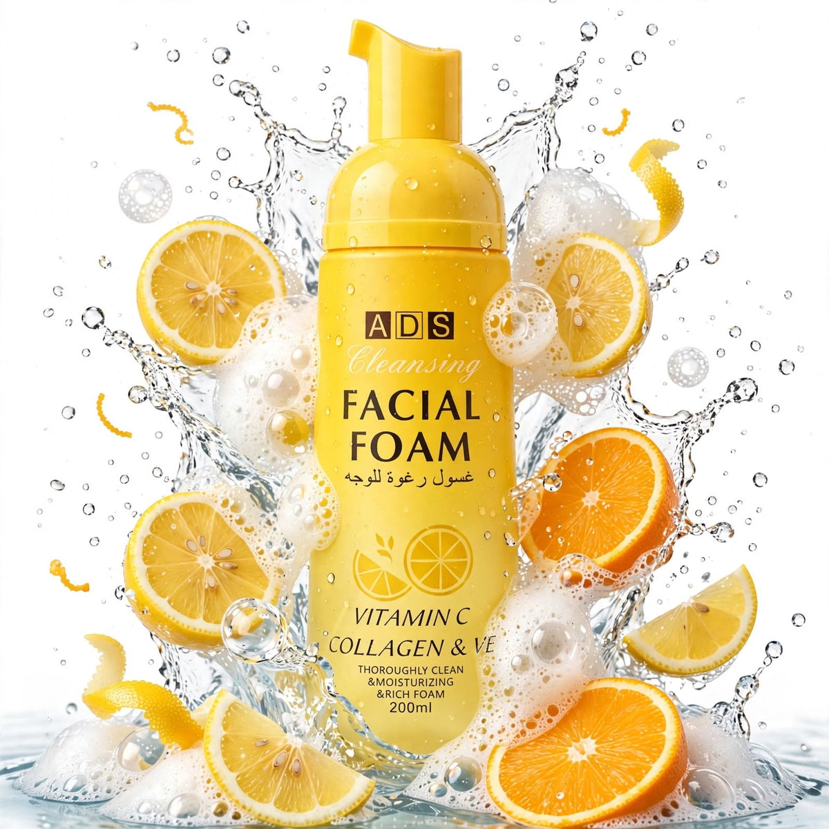 ADS  Vitamin C Collagen & Ve Facial Foam Cleansing  200ml