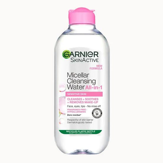 Garnier Skin Active All In 1 Waterproof Non-Greasy Makeup Remover & Cleansing Micellar Water In Oil For All Skin Types, 400Ml