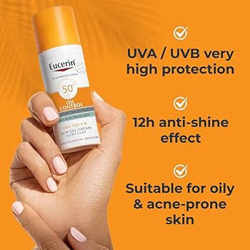 Eucerin Oil Control Sunblock Gel Cream Spf 50+, 50ml