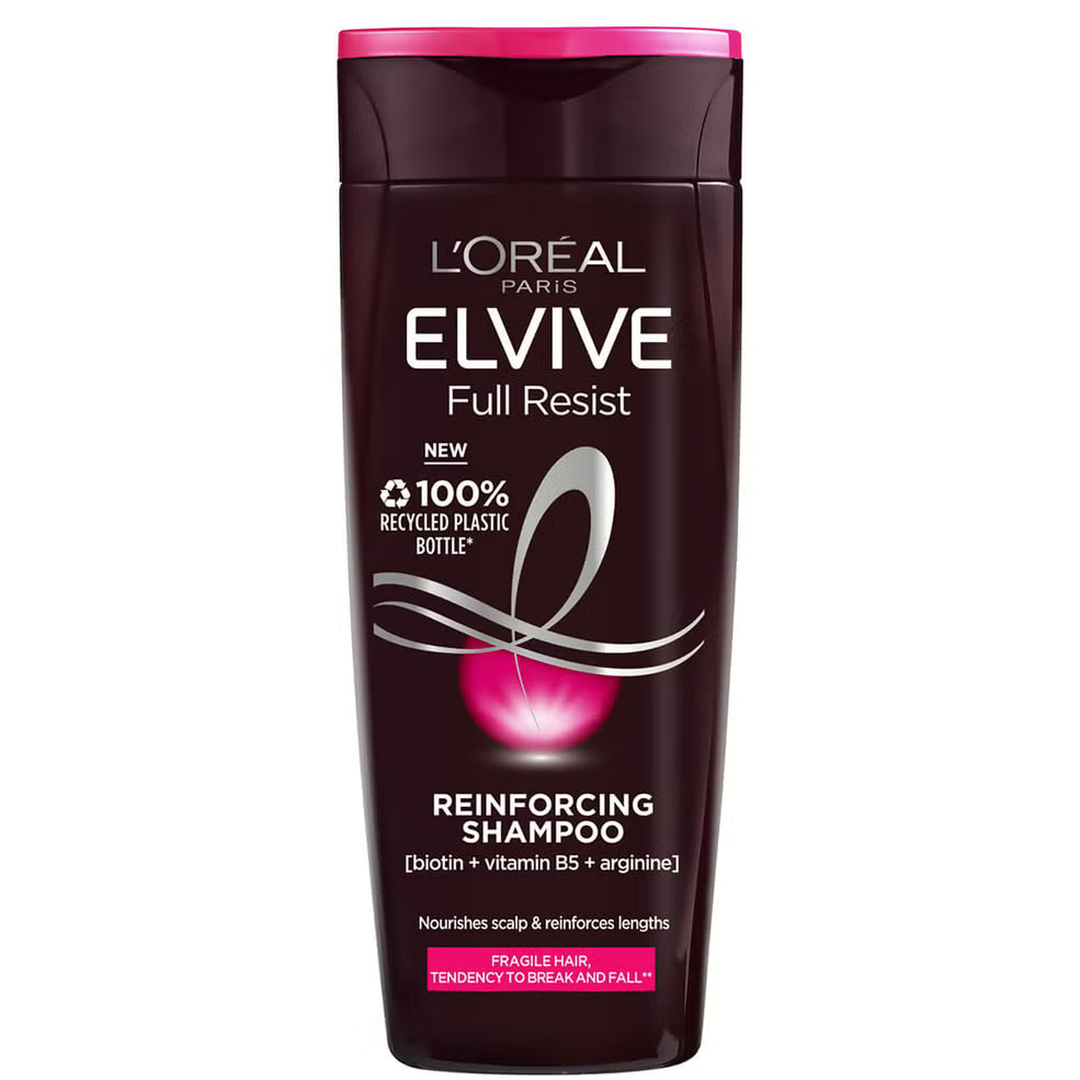L'Oreal Elvive Full Resist Reinforcing Shampoo With Vitamin B5, Biotin & Arginine For Weakened Hair, 400Ml