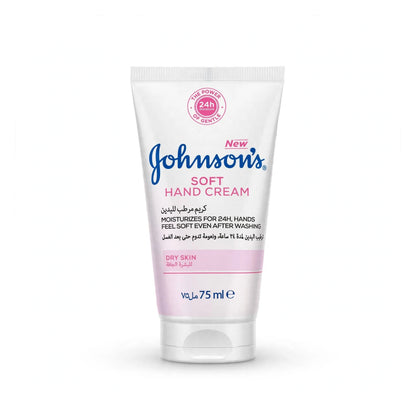 Johnson'Soft Hand Cream 24 Hour Moisture For Very Dry Skin, 75Ml