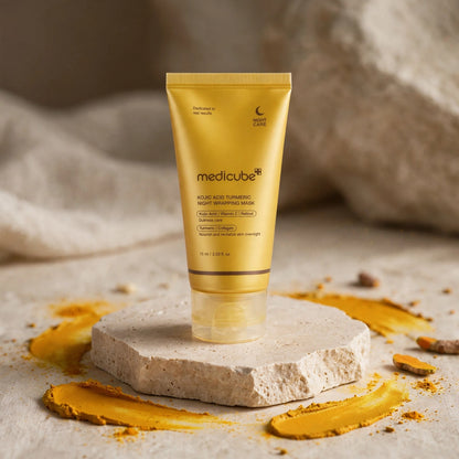MEDICUBE KOJIC ACID TURMERIC NIGHT WRAPPING MASK 75 ML