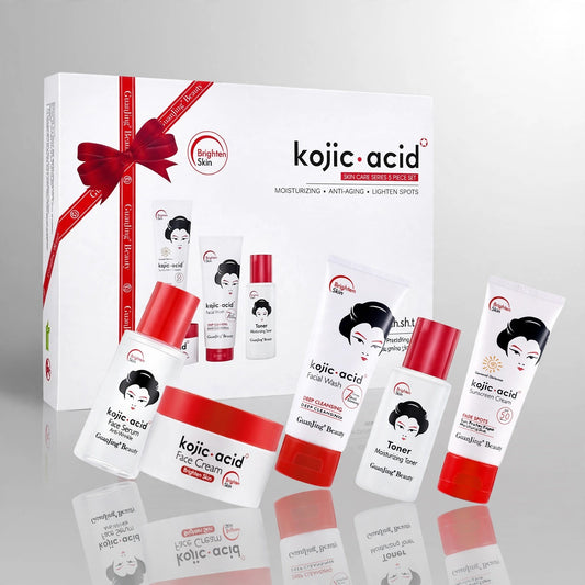 kojic acid skin care series 5 piece set moisturizing -anti -aging-lighten spots