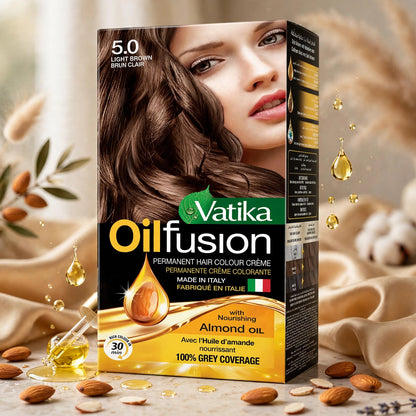 Vatika oilfusion 5.0 light brown burn clair