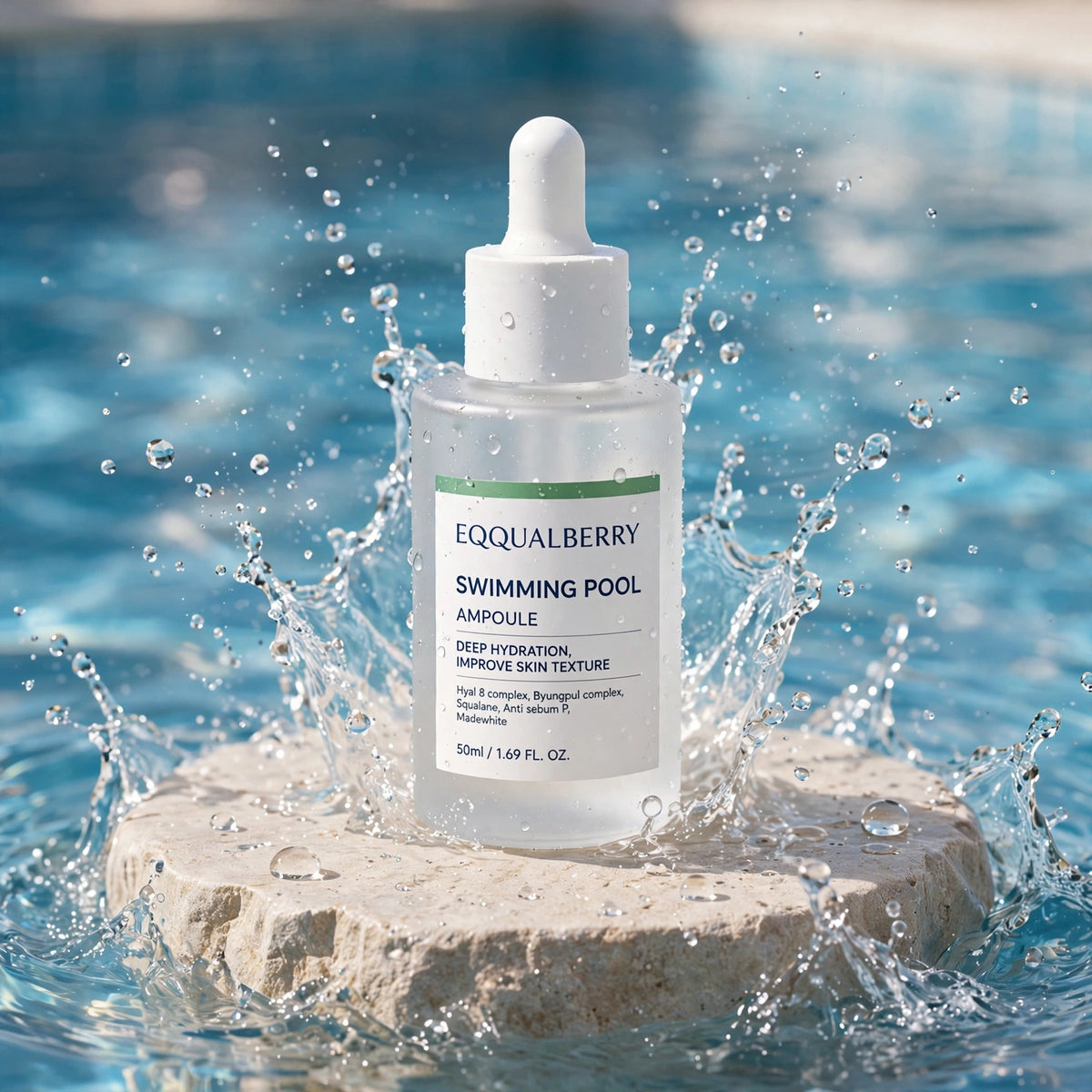 Eqqualberry swimming pool ampoule deep hydration, improve skin texture 50 ml